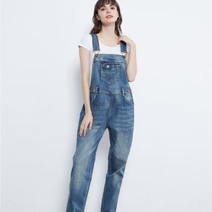 Women's Classic Blue Premium Denim Overalls